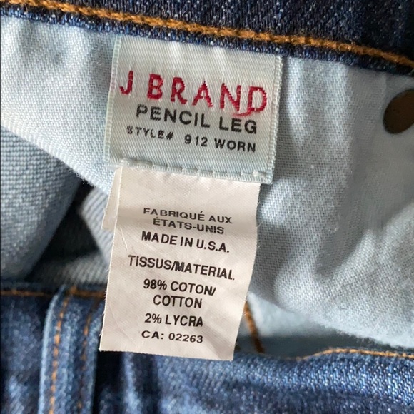 J Brand | size 26 Pencil Leg Dark Wash Jean - Picture 7 of 7
